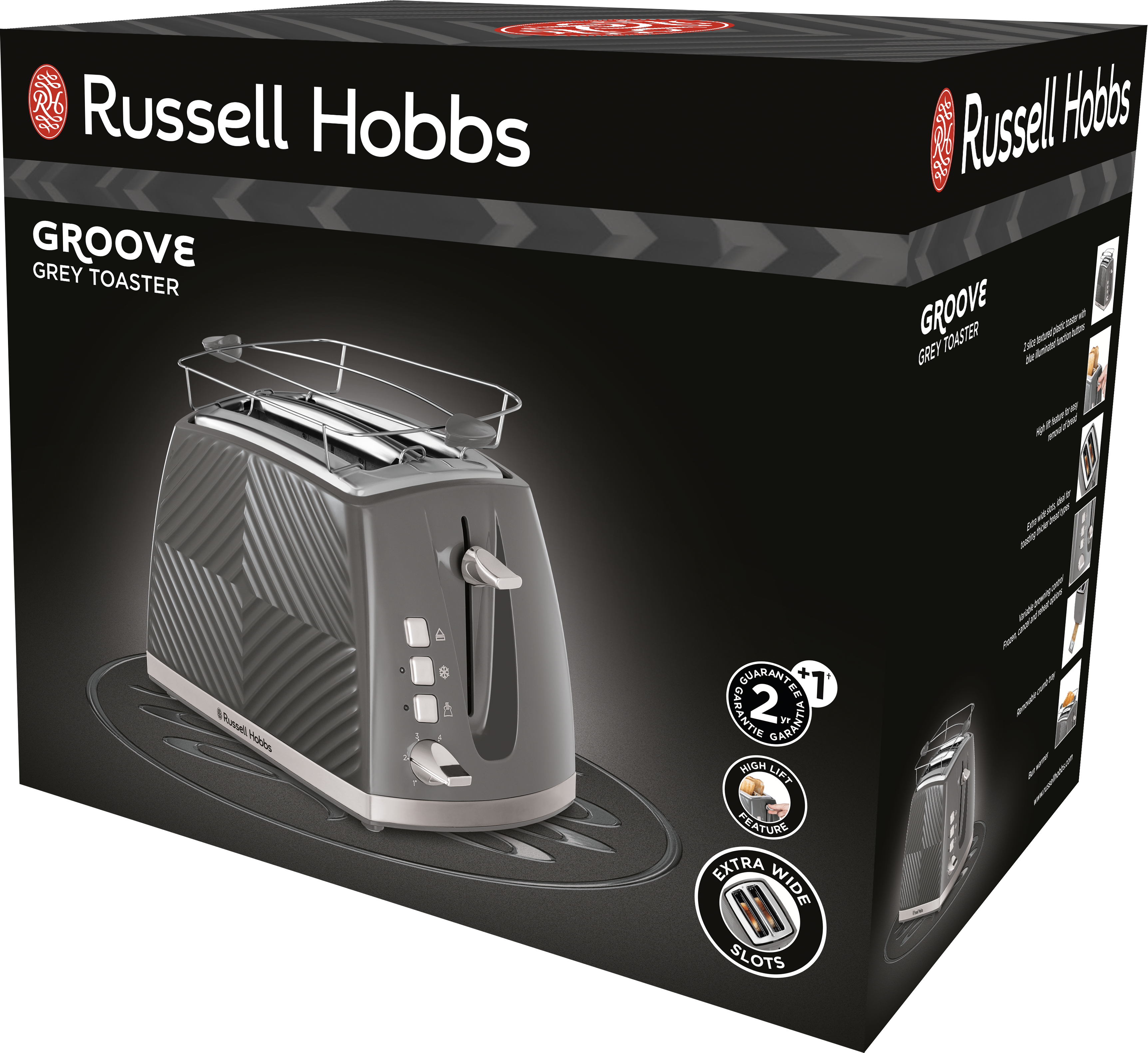 Groove 2S toaster - grå